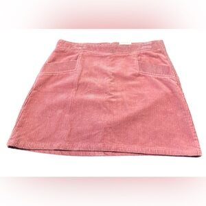 A.n.a. Pink Corduroy Skirt NWT women’s size 12